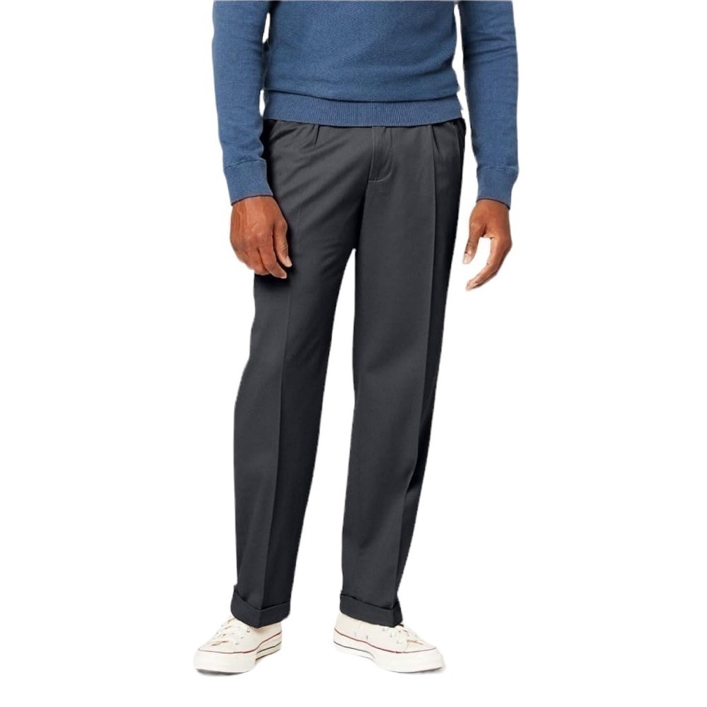 Men’s Dockers Dress Slacks Wool Blend Relaxed Fit Pants. Gray Size 36 x 30 #1031